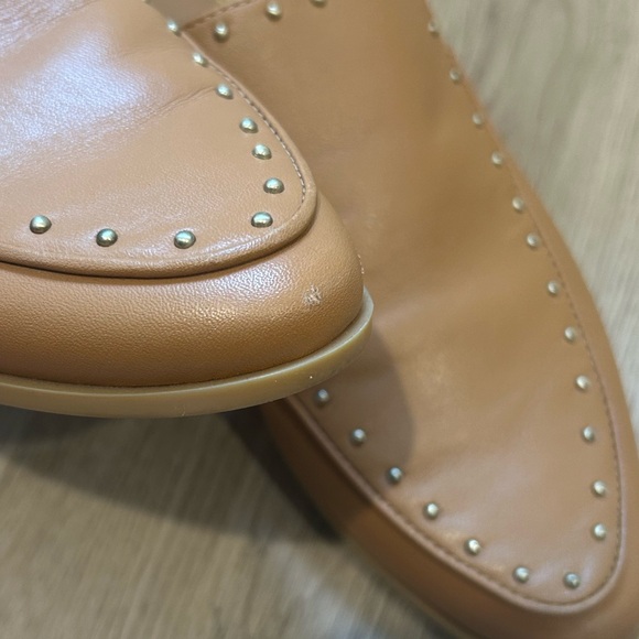 Womens Calvin Klein Floral Studded Mule Flats, Almond Tan, Size 7 - Picture 5 of 10